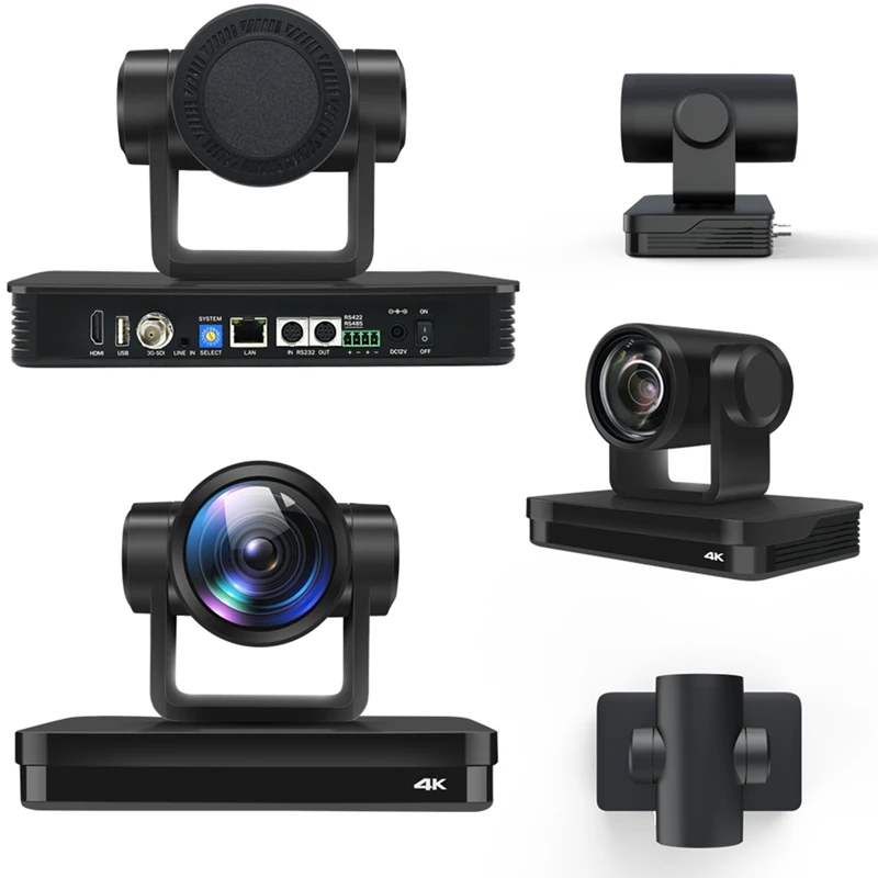NDI 4K 12x 줌 회의 카메라 PTZ USB 카메라, 화상 회의 라이브 스트리밍용 US 플러그