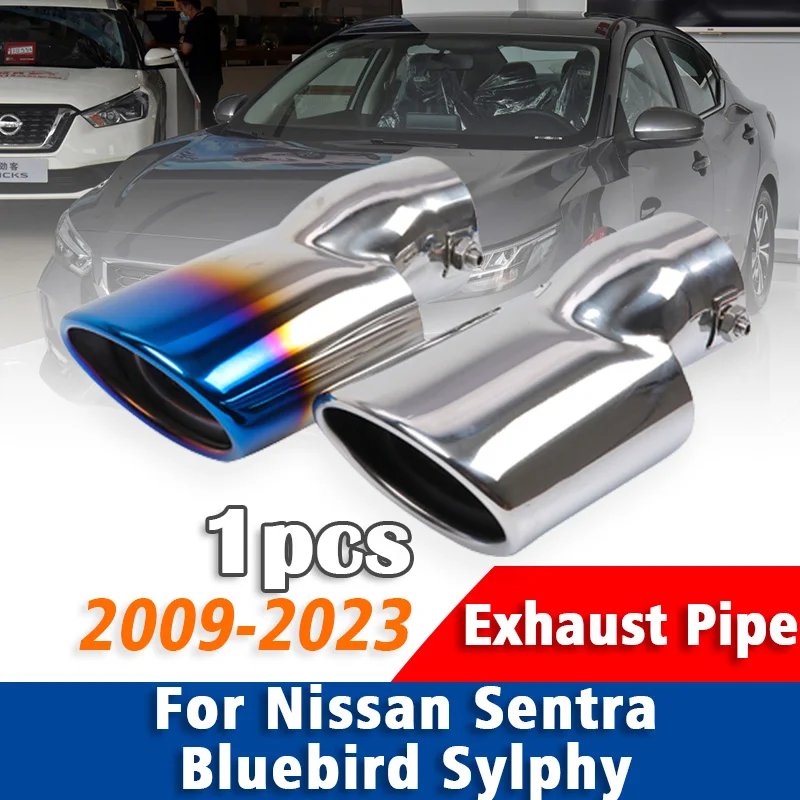

1 шт. глушитель выхлопной трубы для Nissan Sentra Bluebird Sylphy 2009-2020-2023 глушитель выхлопной трубы наконечник задний хвост горловины аксессуары