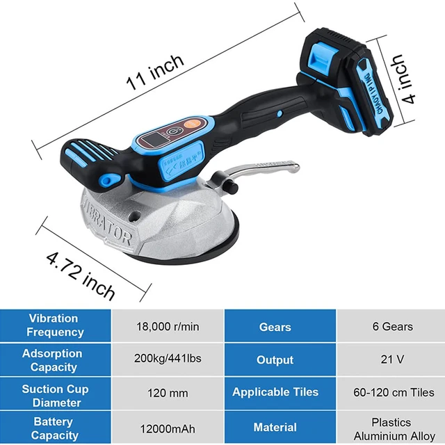 Machine à plâtre de sol Portable 16.8V, vibrateur à ventouse, réglable,  automatique, outil de nivellement - AliExpress