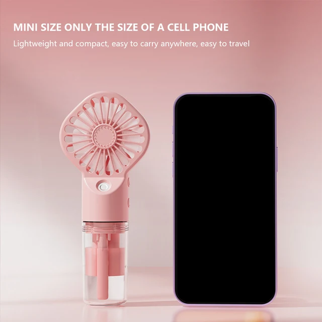 Handheld Mini Air Conditioner USB Rechargeable Portable Humidifier Mist Cooler Cooling Spray Humidifier Fan for Home/Office/Dorm 3