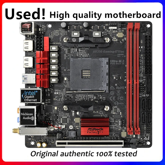 B350 Gaming-ITX B350i For ASRock AB350 Gaming-ITX/ac Motherboard Socket AM4 DDR4 B350 Original Desktop Mainboard Used Mainboard AliExpress