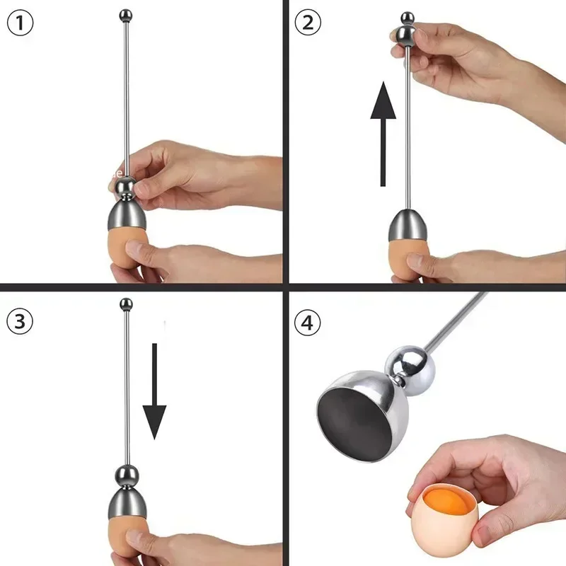 Egg Cutter Opener Egg Stainless Steel Breaker Break Beat Clipper Scissor Shell Boiled for Kitchen Tool Cooked Snipper Whisk egg shell opener,egg opener,egg shell scissors