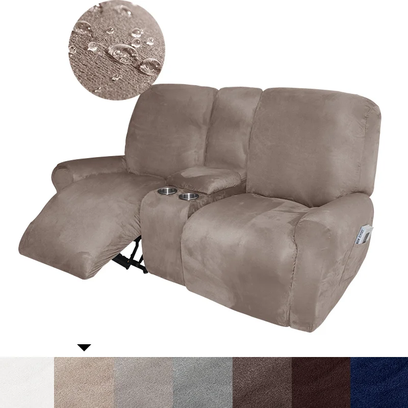 Stripe Velvet Sofa Cover 3/2/1 Seater Leather Couch Cover for Living Room  Non-slip Recliner Slipcover Furniture Protector - AliExpress