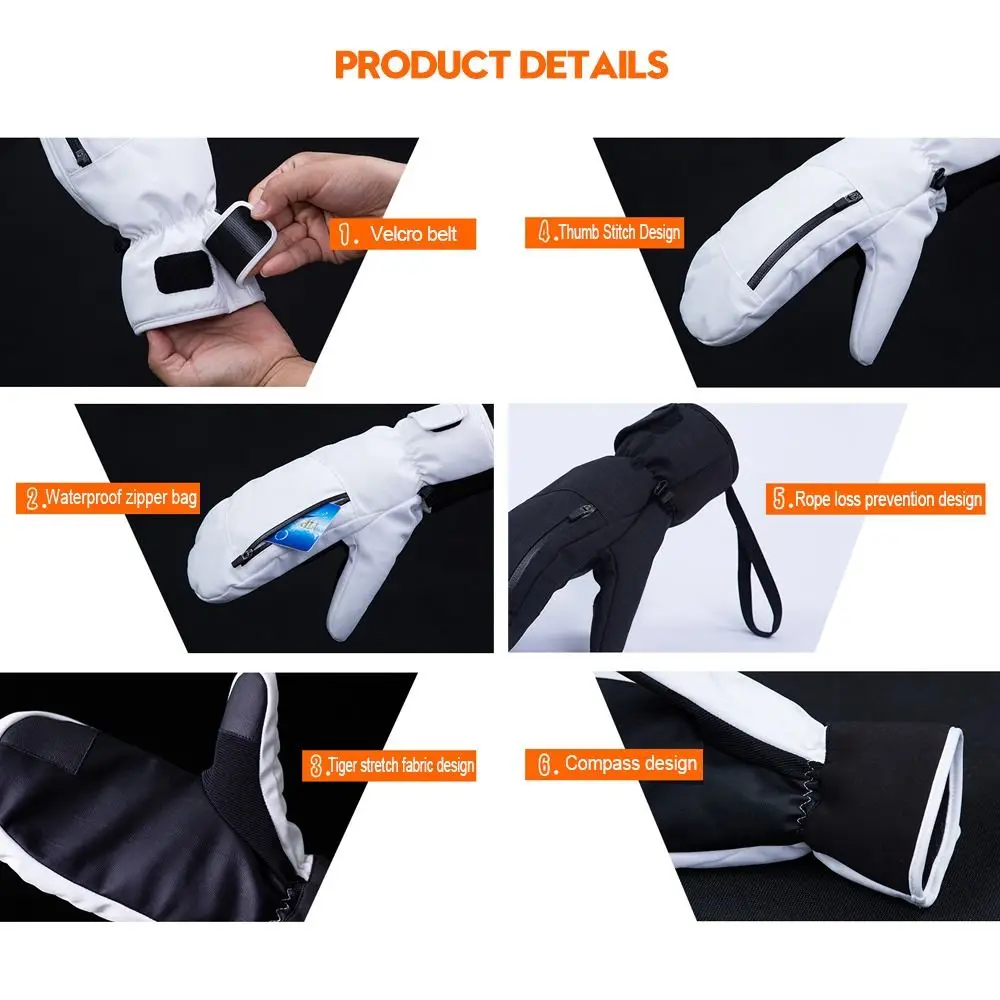 Männer Frauen Winter Skifahren Snowboarden Touchscreen Wasserdichte Thermische Dicke Schnee Handschuhe Schneemobil Wärmer Fäustlinge Warm_voghion.com