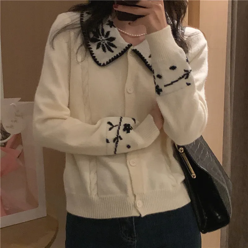

Womens Sweaters Fall 2022 Women Clothing Oversize Autumn Vintage Loose Winter Sweater Knitted Women Cardigan Knit Button Maxi