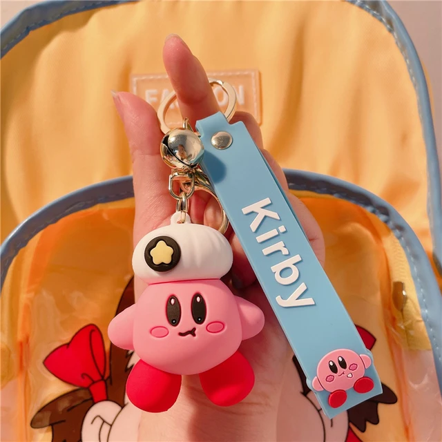 Cartoon Waddle Dee Doo Game Sweet Pink Kirby Anime Pendant Kabi Keychian Children Birthday Gifts Women Car Bag Key Chian Girls 6