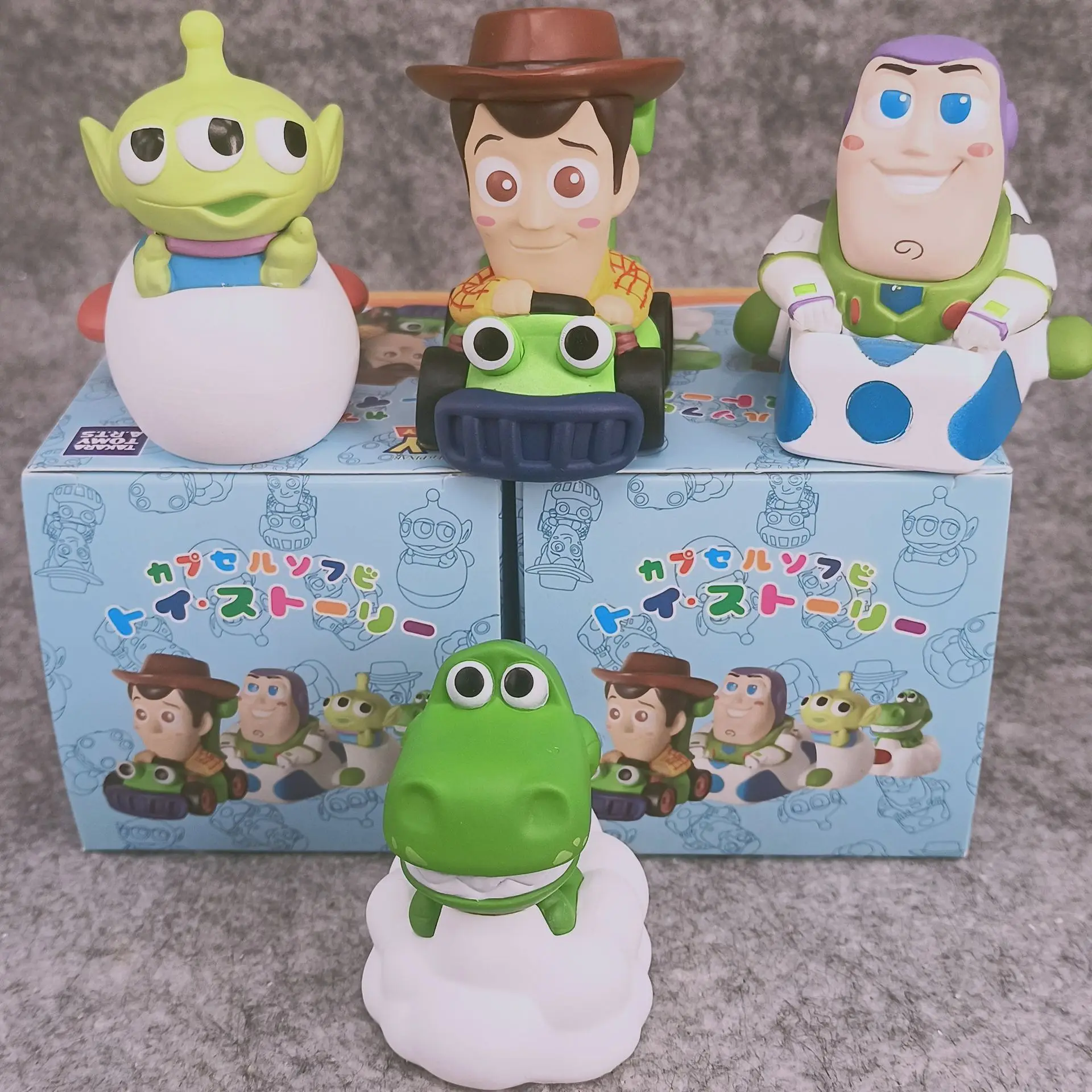 4 Pz/Set Anime Toy Story Figure Woody Buzz Lightyear Alien Rex Cloud Mass Roller Coaster Figure Toys Kawaii Model Doll Gifts