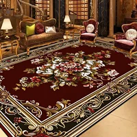 European Style Red Rugs for Living Room Luxury Home Decor Carpet Large Size Non-slip Lounge Rug Bath Absorbent Rugs Customizable 2