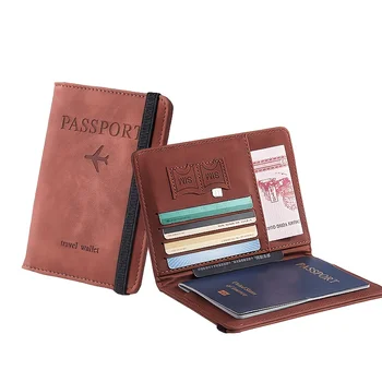1 portadocumenti da viaggio RFID ultra sottile in pelle sintetica, grazioso porta carte multifunzionale
