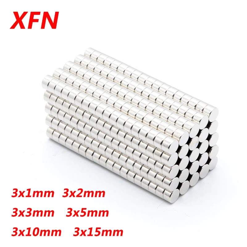 20 50 PCS Strong Round Magnet NdFeB Powerful Magnet 3x1 3x2 3x3 3x5 3x10 3x15 Rare