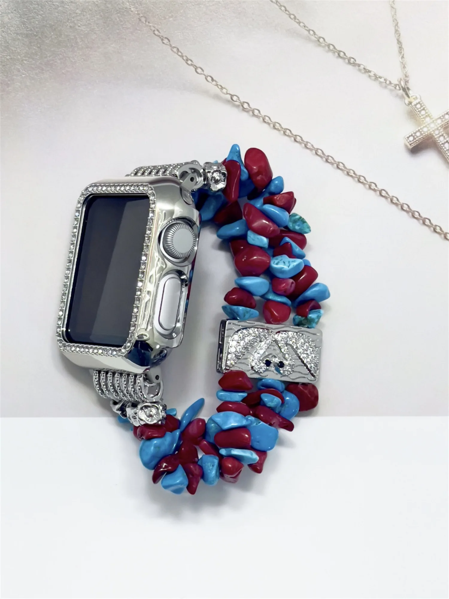 Bracelet de montre à bijoux pour iWatch Ultra 2 Se 9/8/7/6 Bracelet de montre tendance 42/44/45/49 mm 38/40/41 mm_voghion.com