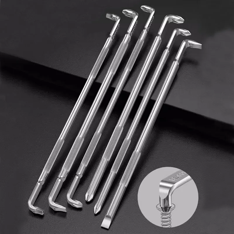 

Z-Type L-Shaped Screwdriver Bit Phillips Slotted Torx Hex Bit Set 90 Degree Right Angle Elbow Bend Lengthen Magnetic Screwdriver