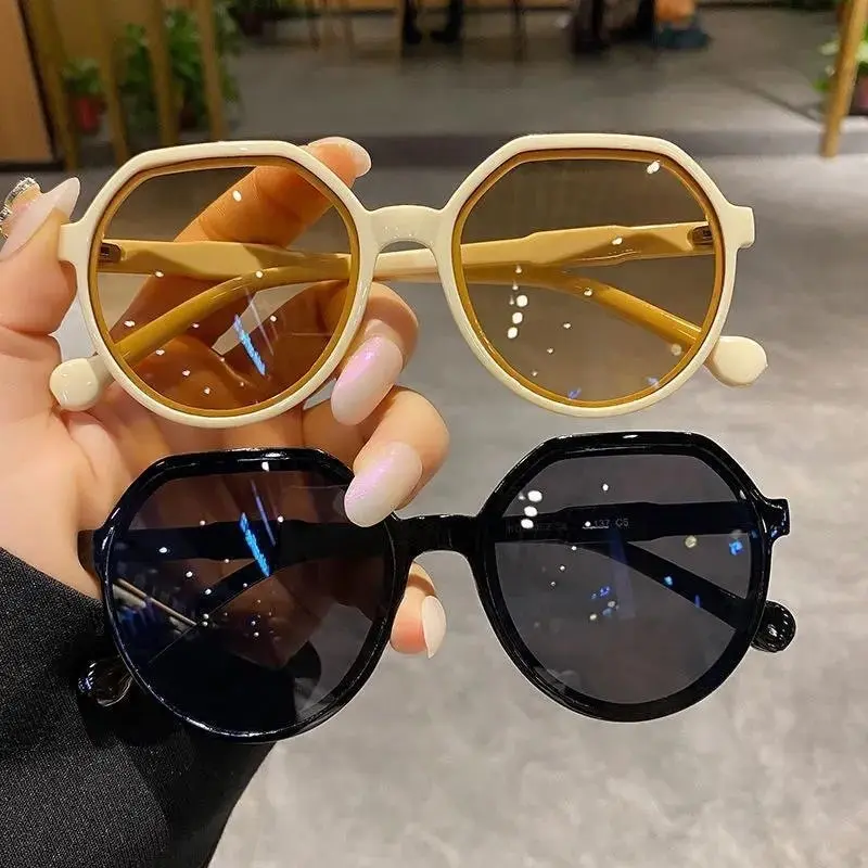 New Fashion Round Sunglasses Women Brand Designer Sun Glasses Female Ins Popular Colorful Eyewear