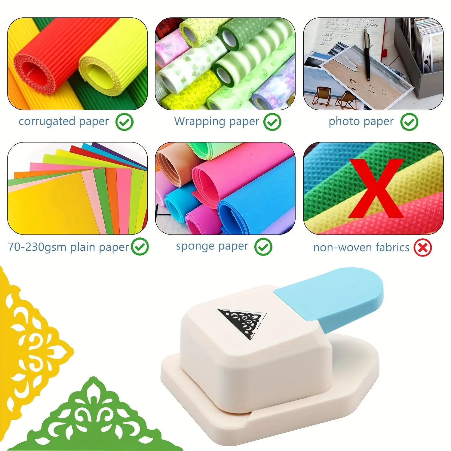 Craft Corner Punch Triangular Flower Pattern Scrapbooking Supplies Flower Shape Punch