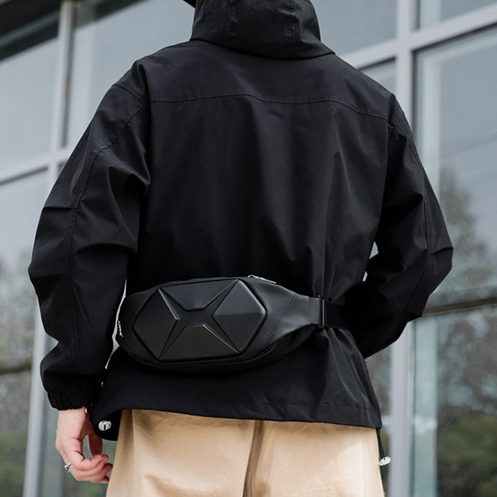 Hard Shell Crossbody Chest Bags Adjustable Men Male Shoulder Bag Multifunctional Portable Lightweight Outdoor Sports Accessories