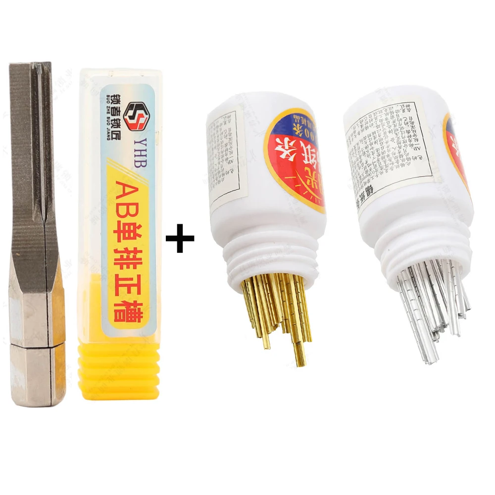 Tin Foil Key JMCKJ 100pcs Finished Tin Foil Strip Gold And Silver Tin Foil Key Consumables With AB Single Row Positive Slot Power Key