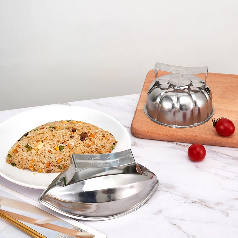 Omurice Mold Japanese-Style 304 Stainless Steel Boat-Shaped Egg-Wrapped Rice Mold DIY Sushi Making Kitchen Gadgets