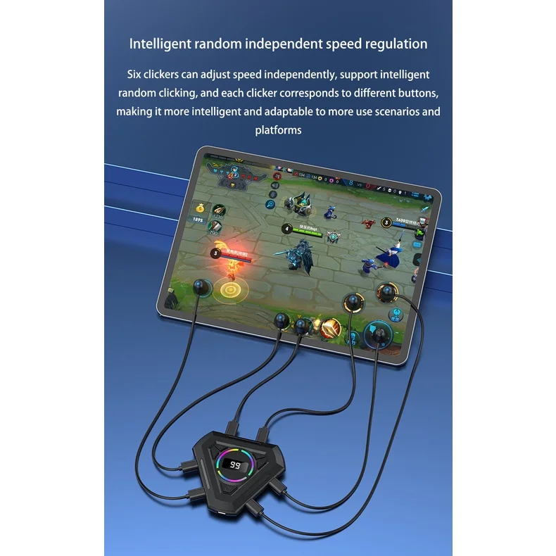 screen clicker New 6 heads Mobile Phone Tiktok live Like Automatic Like Device Screen Smart Mute Clicker Like Game Clicker