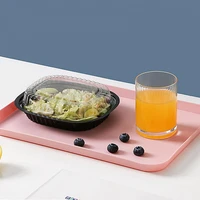 Nordic Plastic Tray Rectangular Tray Restaurant Household Cup Tea Tray Hotel Service Tray Heat-resistant Non-slip Dinner Plate 2