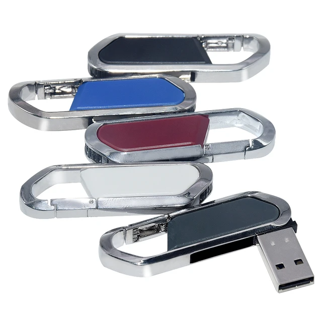 Clé USB 2.0 en métal, porte-clés, 4/8/16/32/64/128 go, 100%