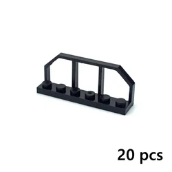 Enhanced Train Accessories and Building Block Set with Wheel Track Parts and Power Functions (6583 black 20 pcs)