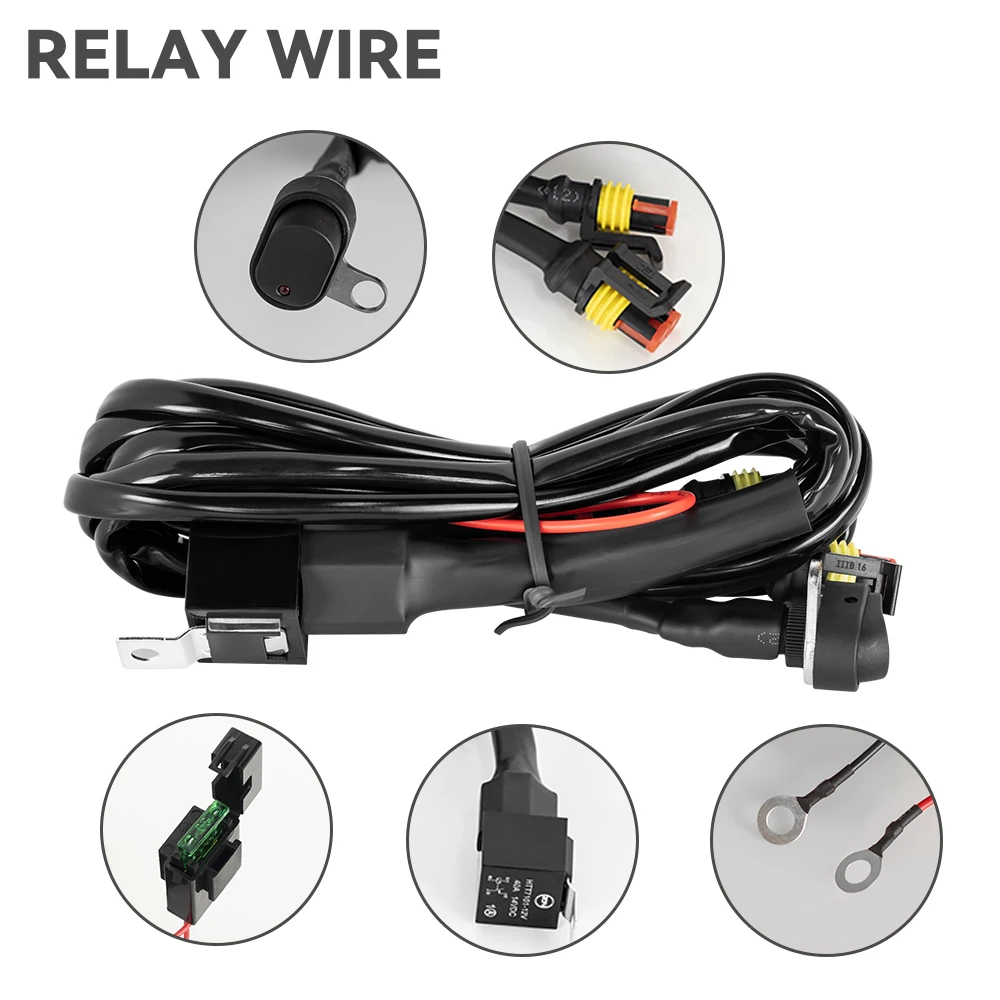 LED Fog Light Wiring Harness Relay Wire For BMW Motorcycles BMW R1250GS ADV F800GS R 1250 GS LC