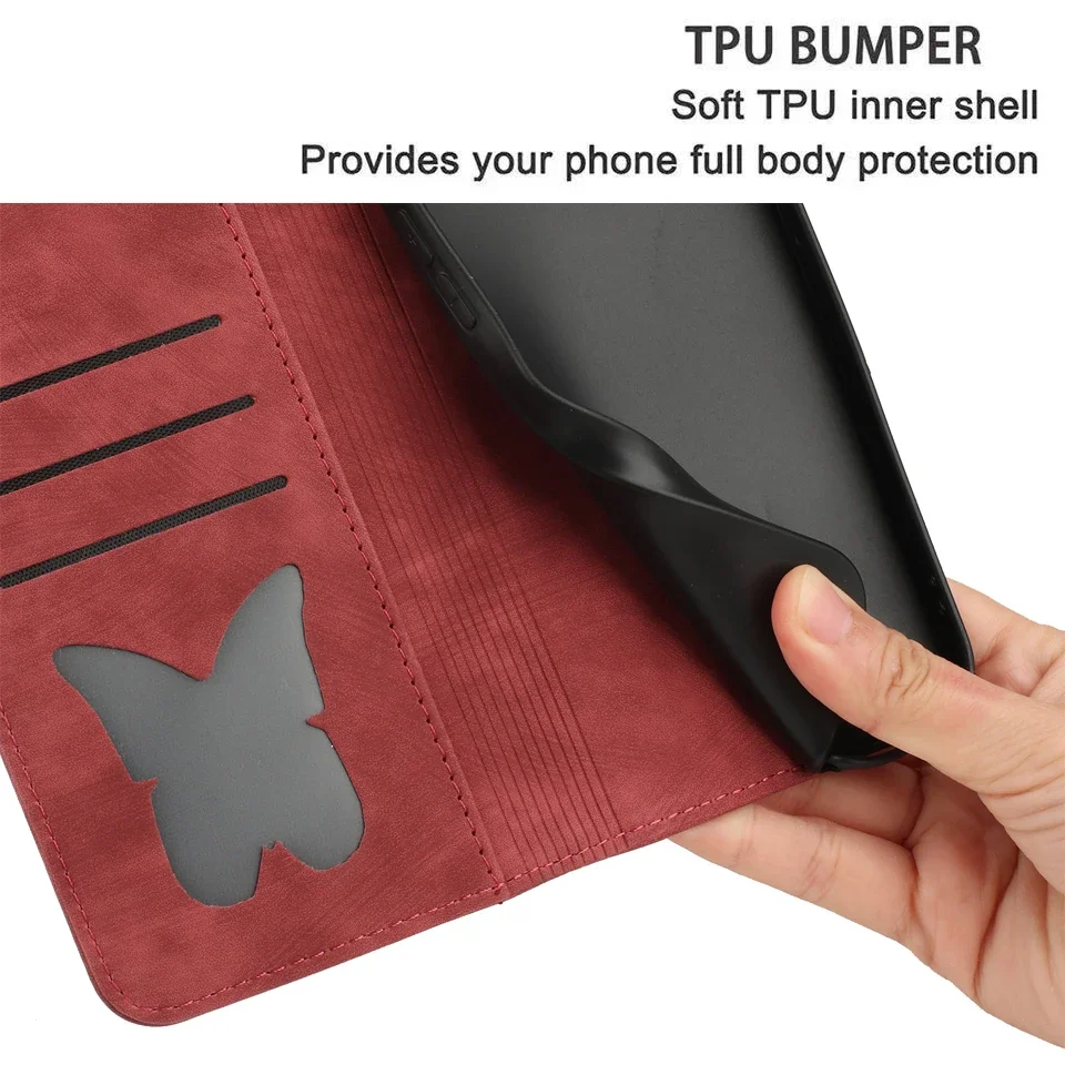POCO C65 M6 X6 Cat Butterfly Phone Cover Case for Xiaomi Redmi 13C 10 9 9A Note 13 12 11 9 8 Pro 12S 11S 10S Case Leather Wallet phone case,leather phone case,leather wallet case,leather case
