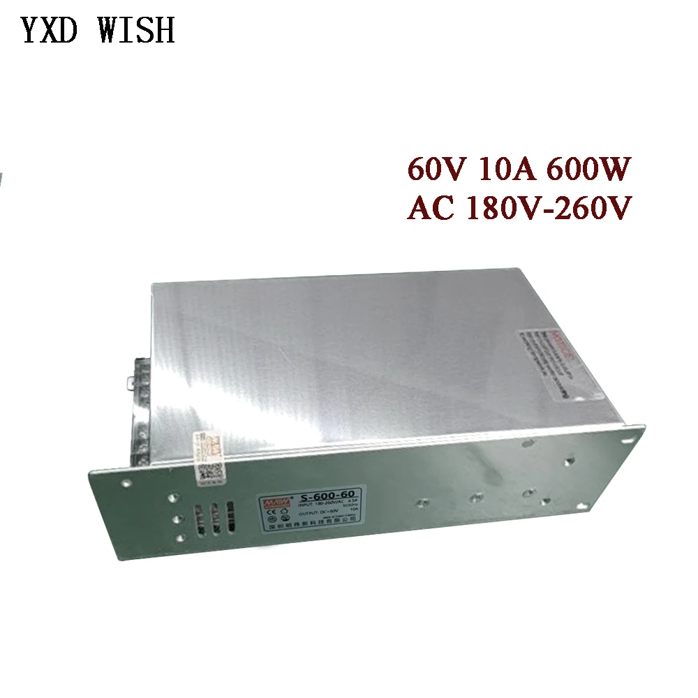 

60V 10A Switching Power Supply AC/DC Adapter SMPS For Led Strip CCTV 60V 600W 10A Transformer Power Adapter