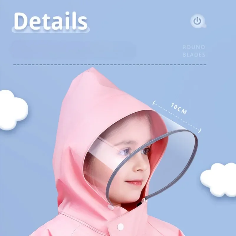 Polyester Baby Raincoat Outdoor Waterproof Rain Coat Children Impermeable Poncho Boys Girls Rain Jacket