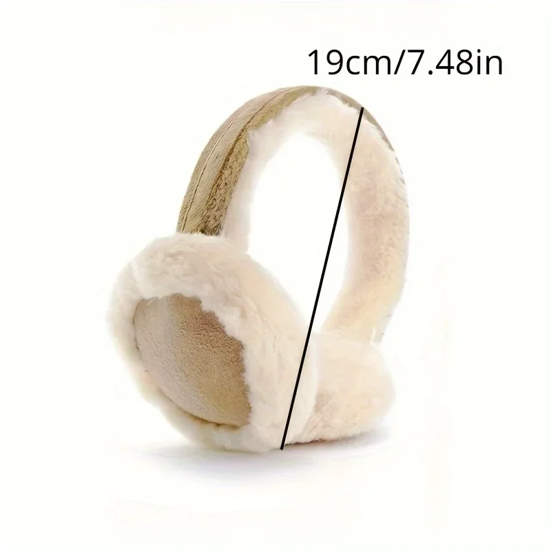 Classic Suede Plush Ear Warmers - Non-Slip Foldable Earmuffs for Men & Women Perfect Gift for Christmas