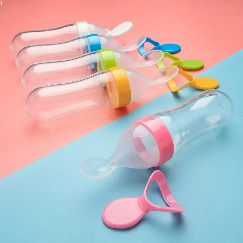 Biberón Dispensador Silicona Para Bebés - Alimentador Papillas Y Purés A Partir De 4 Meses