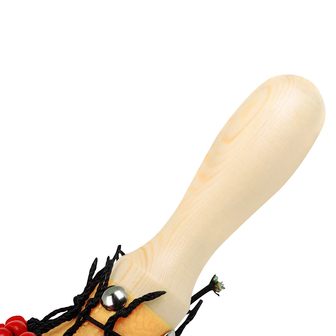 Orff Bead Net Sand Hammer Tambourine Wooden Color Maracas Rattles 1 Pair Baby Shaker Toys Gift Percussion Musical Instrumen