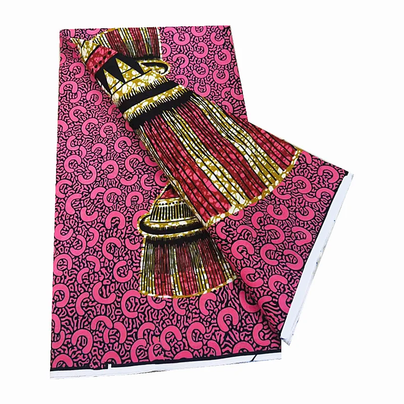 

Африканская искусственная ткань Анкара, ткань из натурального воска, материал для шитья свадебных платьев, 100% хлопок, ткань, воск