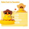 2 Set Car Rubber Duck Rubber Duck for Jeeps Ducking Decoration Dashboard with Sun Hat Swim Ring Necklace Sunglasses 5