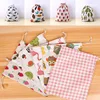 1PC Cotton Linen Fabric Pouch Drawstring Bag Cute Animal Plant Print Kids Travel Cloth Shoes Storage Bag Makeup Case Gift Bag 3