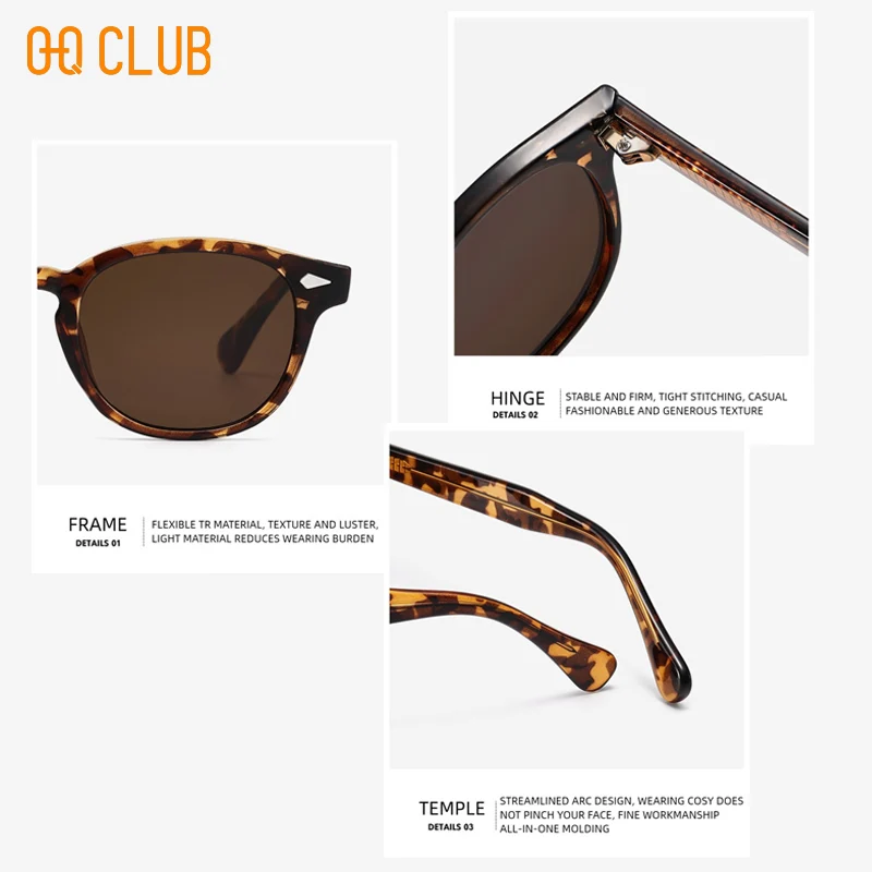 Vintage Retro Round Polarized Sunglasses with UV400 Protection