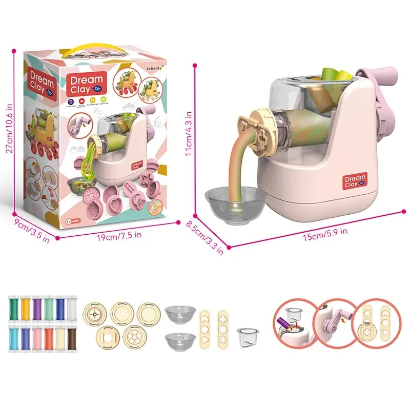Children's Pasta Machine Toys Clay Creative Shapes Colorful Mud Shapes Children's Play House Toys 5