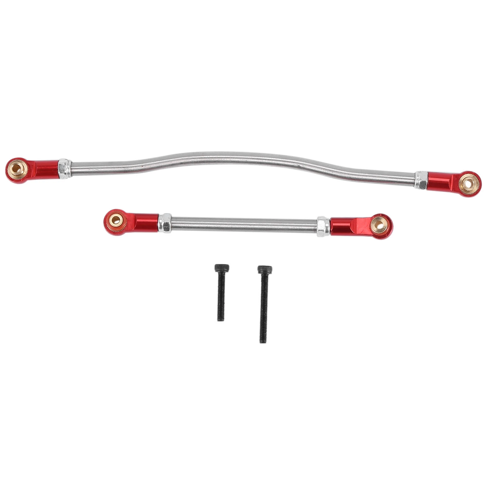 

2Pcs Adjustable Steering Link Rod Metal Rod End for 1/10 RC Crawler Car Axial Capra 1.9 UTB AXI03004 Parts,Red