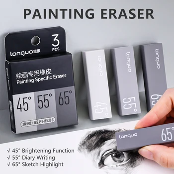 Gomma specifica per pittura da 3 pezzi/set per disegnare evidenziando matita a carboncino schiarente e lavori di cancelleria per artisti pastello