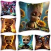Pillow Covers Cartoon MarvelS GrootS Sofa Decorative Home Double-sided Printing Short Plush Cute Cushion Cover 1
