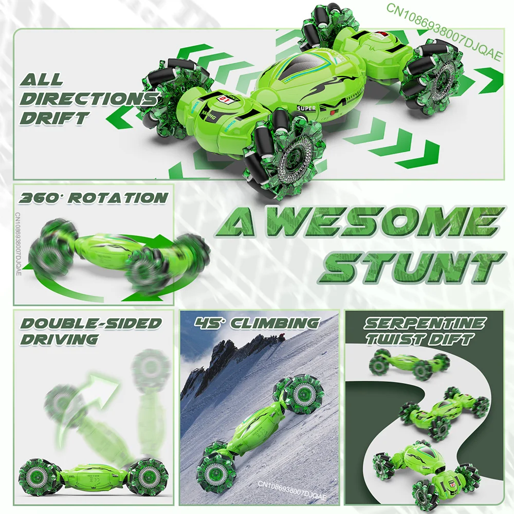 RC Stunt Car 2.4G Multifunctional Lights Remote Control Car Hand Gesture Vehicle Radio Controlled Machine Toys for Kid Gift 3