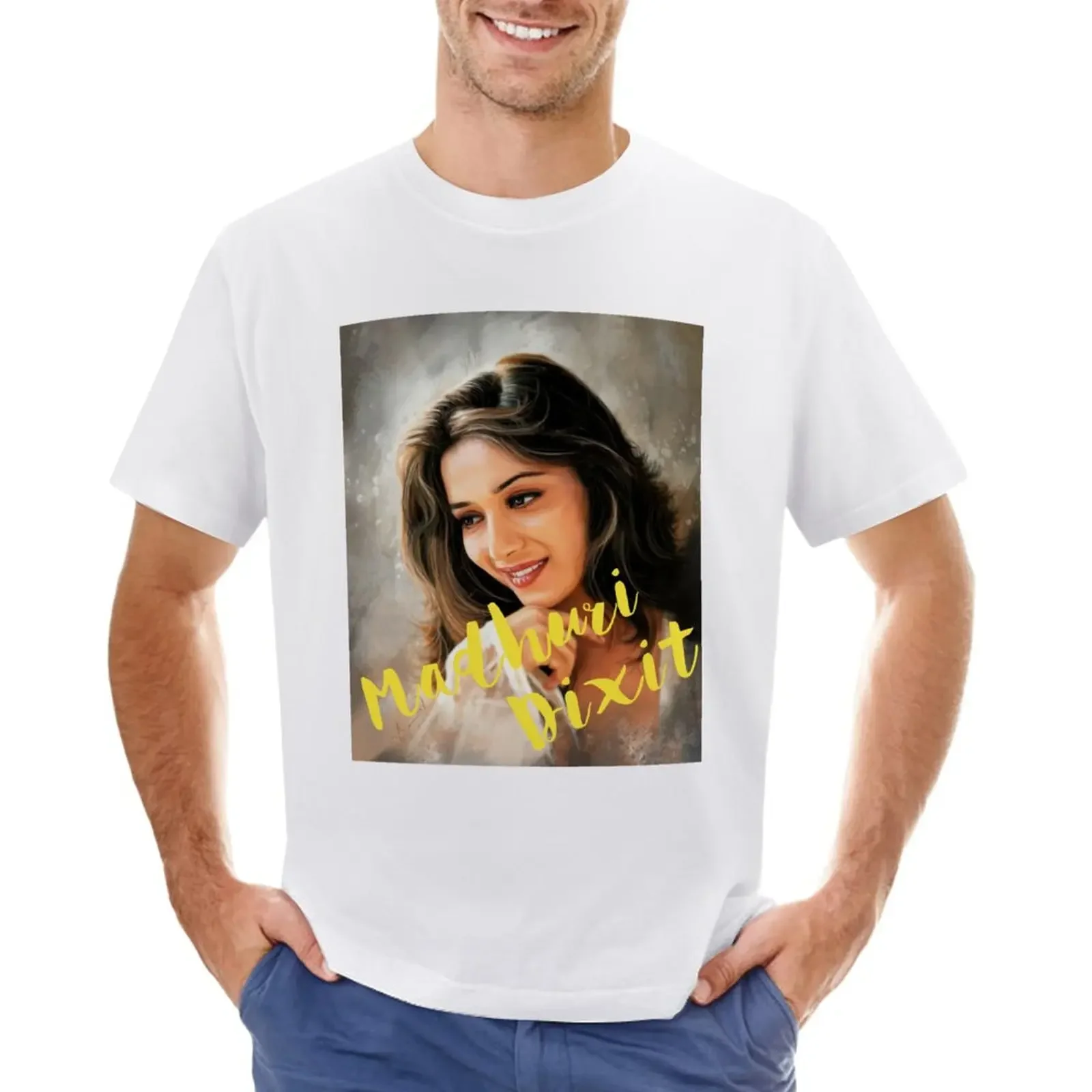 Madhuri Dixit Maglietta Da Pittura Ragazzi Bianchi Vestiti Anime Vestiti Da Uomo