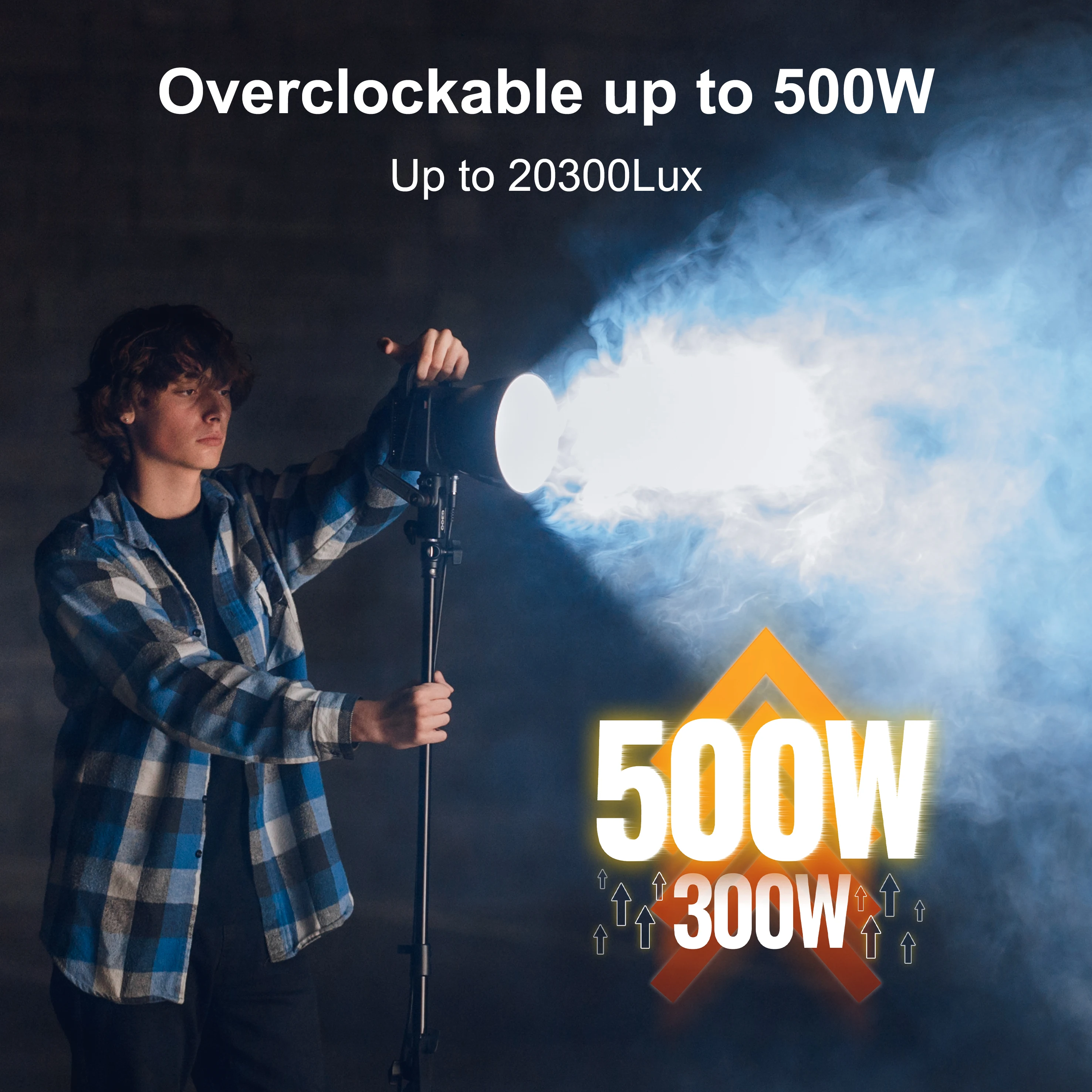 ZHIYUN MOLUS LED 라이트 비디오 사진 조명, 유튜브 틱톡 비디오 스튜디오 녹화 야외 촬영용, G300 COB 300W