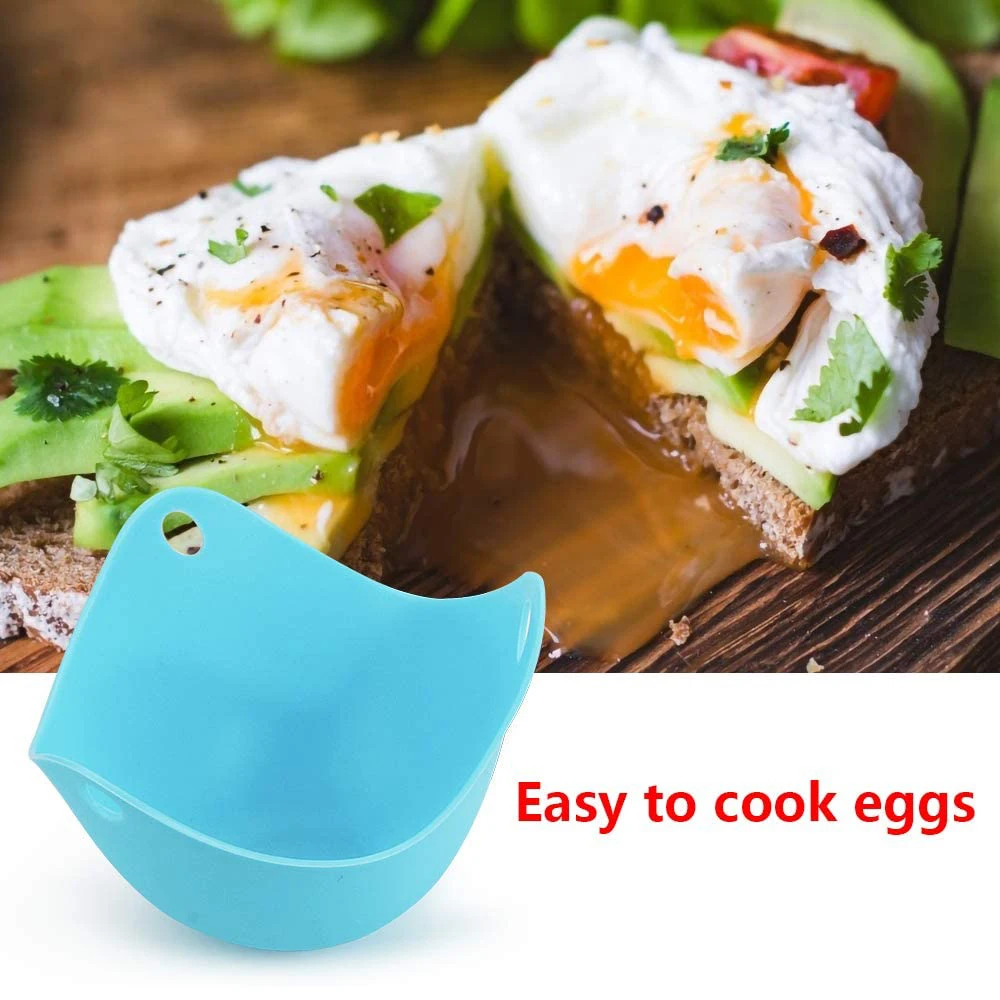 4PCS Silicone Egg Poacher Non-Stick Microwave Stovetop Egg