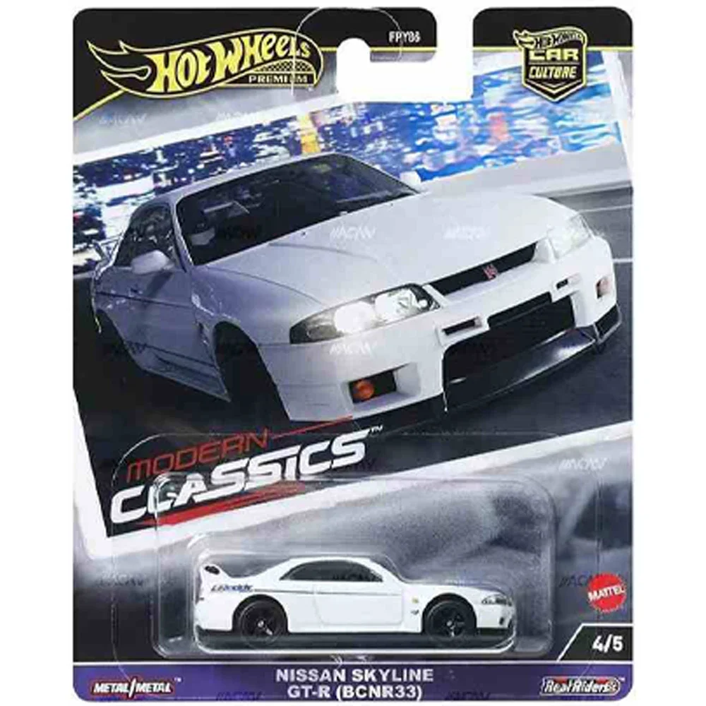 Hot Wheels Cars FPY86 NISSAN SKYLINE GT-R 1990 MERCEDES-BENZ 190 E Diecast Vehicle Model Cars Toys Boys Gift