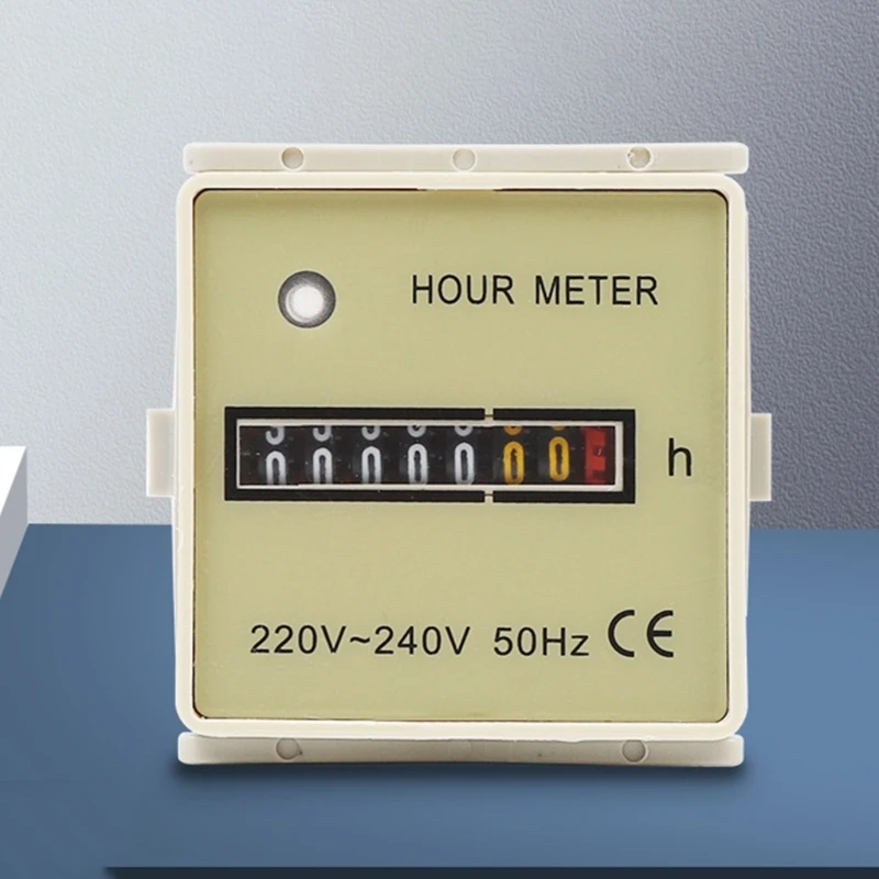Hour Meter Industrial Timers High Accuracy Electric Time Counter 220V‑240V Hour Meter Hour Meter Air Conditioning 4