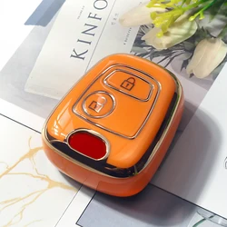 Premium TPU Car Key Case Cover Protector - Durable & Stylish Key Protection (Orange)