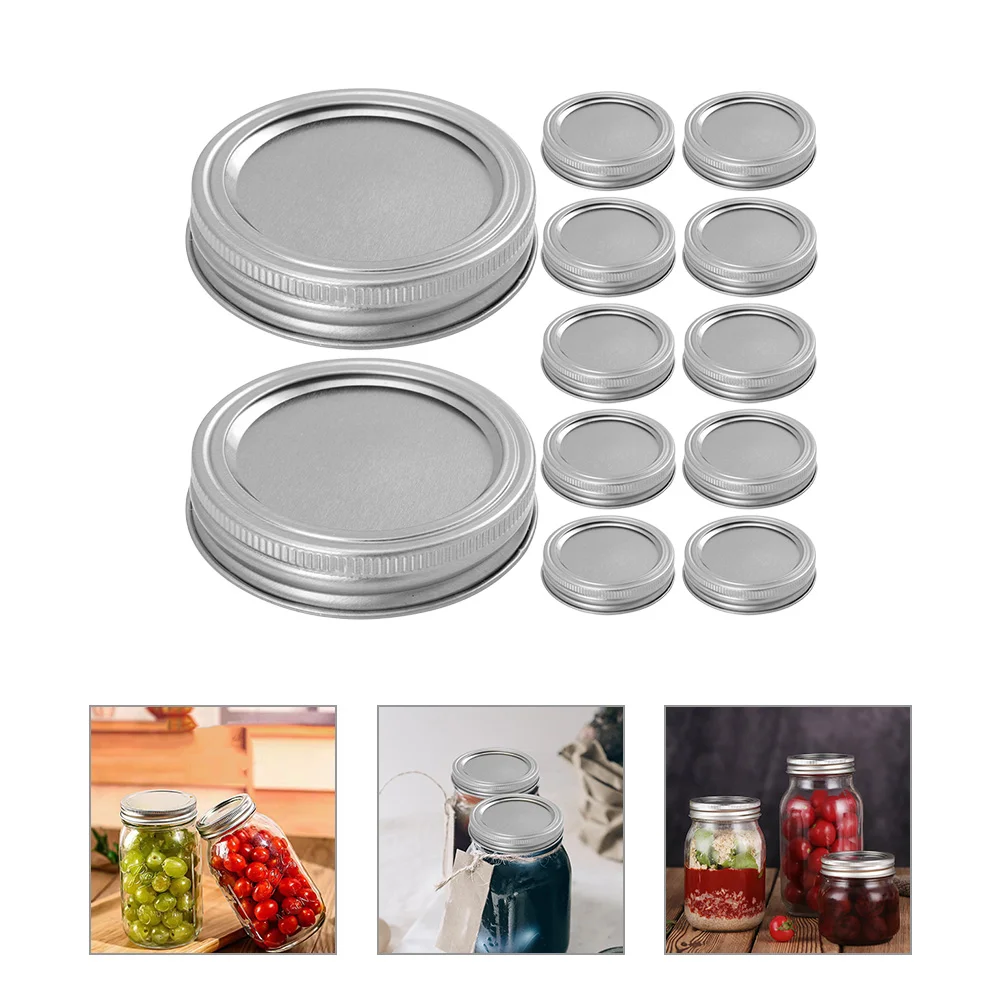

Regular Mouth Mason Lids Canning Caps Storage Jar Lids With Rings Mason Split Cover Sheet Iron Wide Mouth Standard Cover
