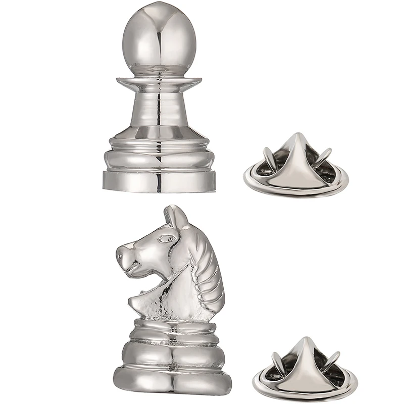 Copper material chess brooch fashionable men's suit coat lapel pin women's backpack hat badge jewelry wholesale
