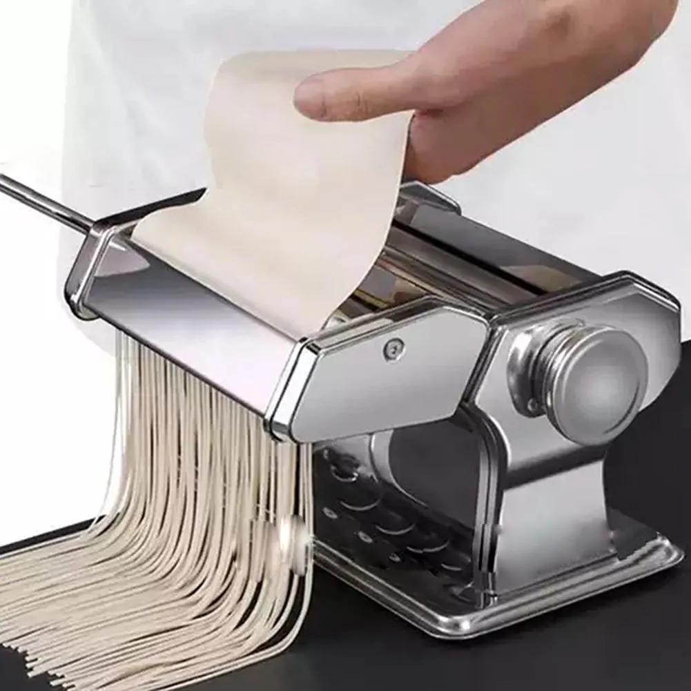 25x17x16cm Built To Last Pasta Maker Noodle Machine Lasagna Spaghetti Tool Manual Making Multi-function Sliver